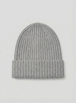 Шапка в рубчик с подворотом