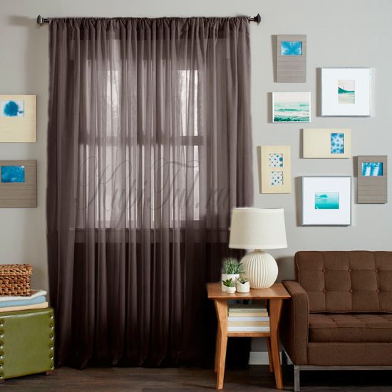 Штора. Тюль Basica (микровуаль венге)