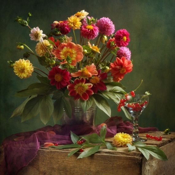 Садовые цветы - набор для вышивания бисером, 516