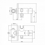 Встраиваемый смеситель с гигиеническим душем IDDIS 003SBR0i08