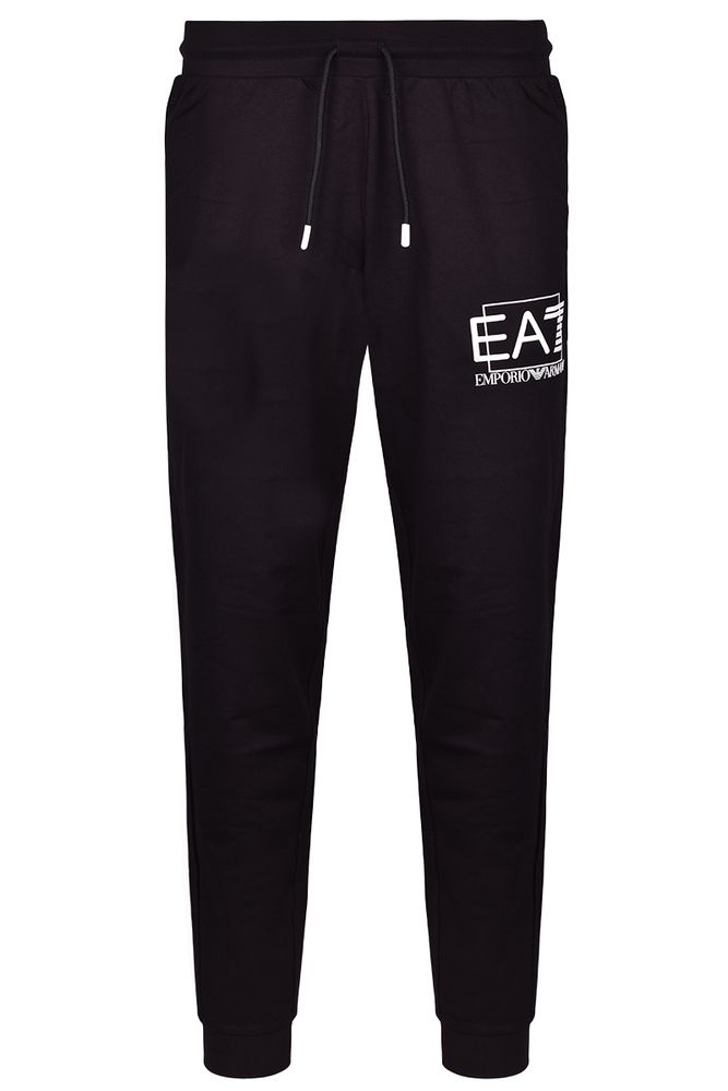 Мужские теннисные штаны EA7 Man Jersey Trouser - black