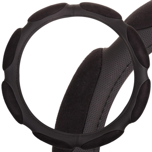 Оплетка руля M Skyway Eco замша (8 подушечек) черная