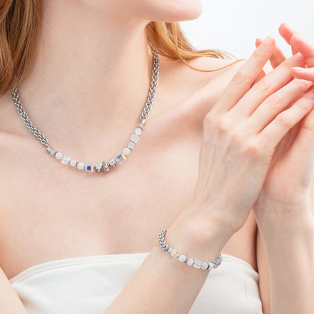 Браслет Coeur de Lion White-Silver 3022/30-1417