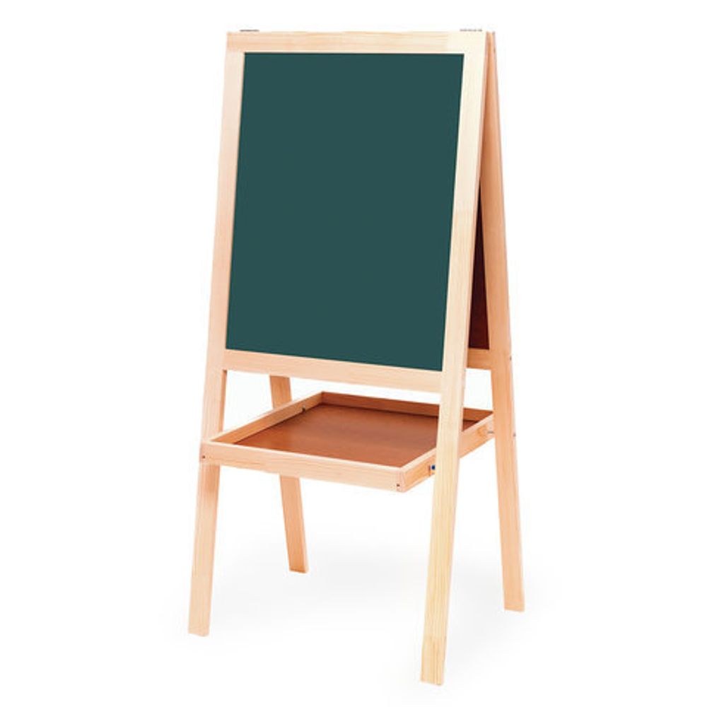 Доска-мольберт двусторонняя для мела и магнитно-маркерная 545х650 мм, белая/зеленая, РОССИЯ, BRAUBERG, 235519