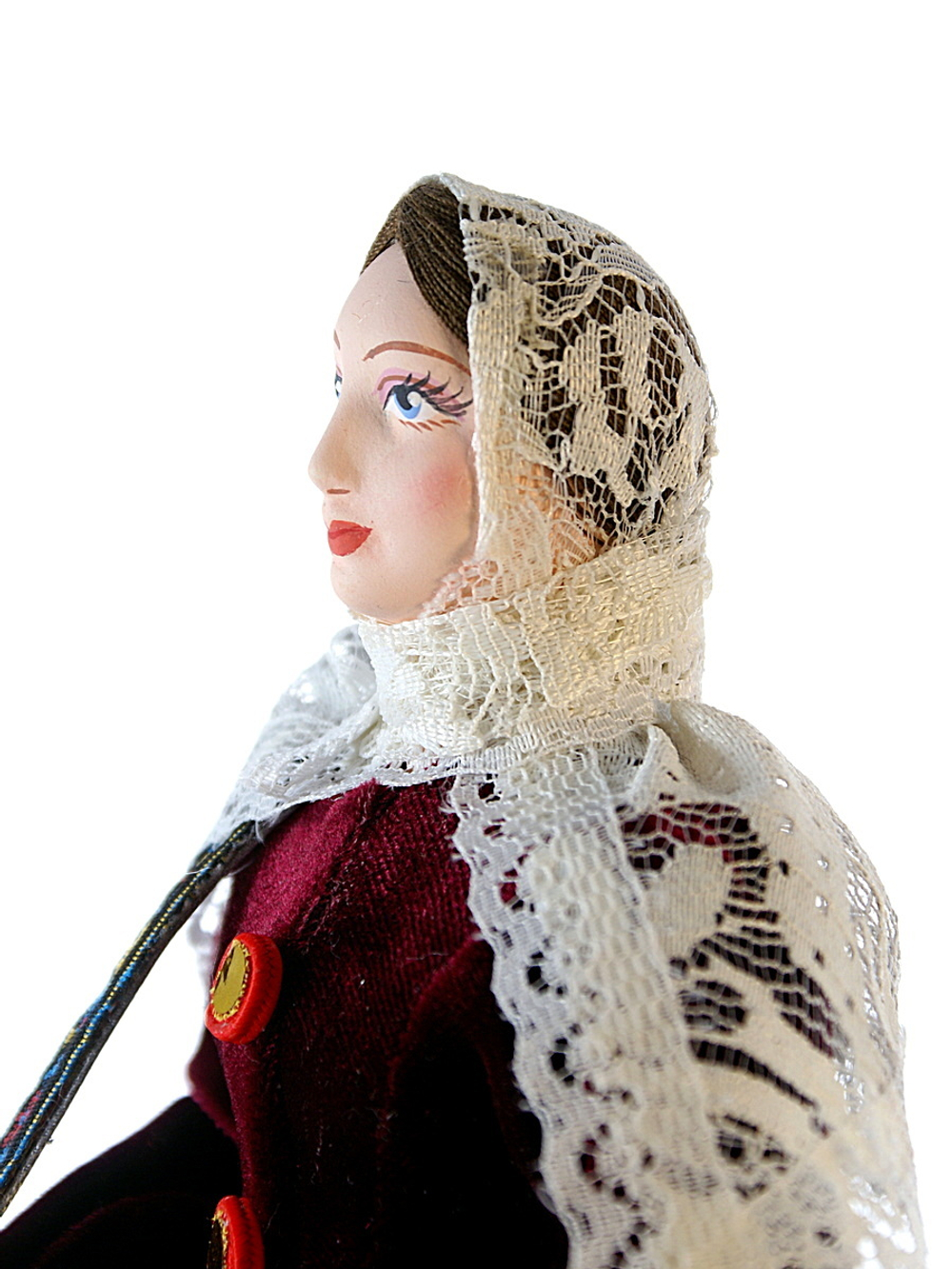 Фарфоровая кукла коллекционная Водоноска-казачка. Сувенир ручной работы