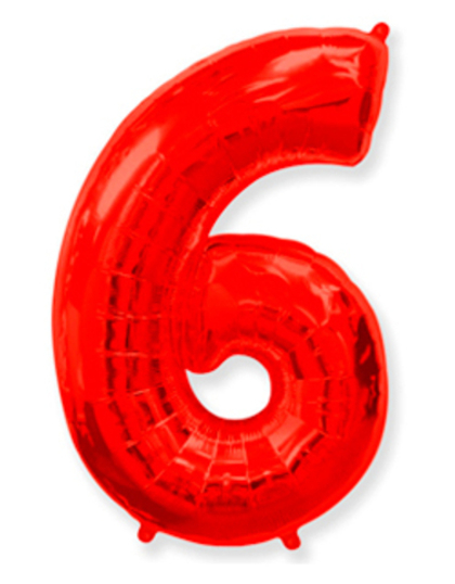 Цифра "6" Красный
