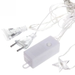 Гирлянда для дома ЗАНАВЕС «Звезды» ш3* в1 м 80 ламп LED, прозр. пров, 8 реж,IP-40, Теплый белый (возможность соединения)