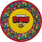 Тарелки (7''/18 см) Brawl Stars, Герои, дизайн №2, 6 шт.