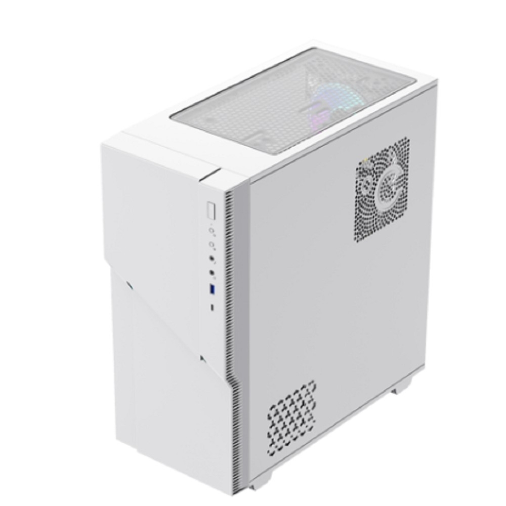 Gamemax Корпус ZORRO WHITE без БП (Midi Tower, Белый., 1*USB3.0, 1*USB Type-C, COC fan)