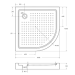 Акриловый поддон для душа BelBagno Tray 100x100 TRAY-BB-R-100-550-15-W0 Белый