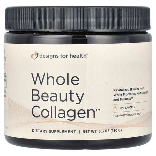 Designs For Health, Whole Beauty Collagen™, коллаген без добавок, 180 г (6,3 унции)