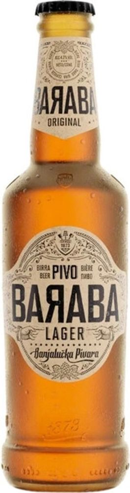 Пиво Бараба Оригинал Лагер / Baraba Original Lager 0.33 - стекло