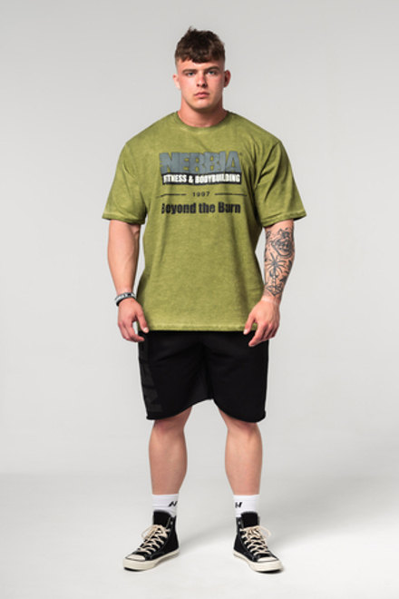 Футболка WASHED-OFF OVERSIZED T-SHIRT HERITAGE 355 Зеленая
