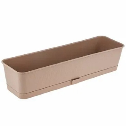 Ящик балконный для цветов с поддоном "Прованс" 60см 9,5л пудра