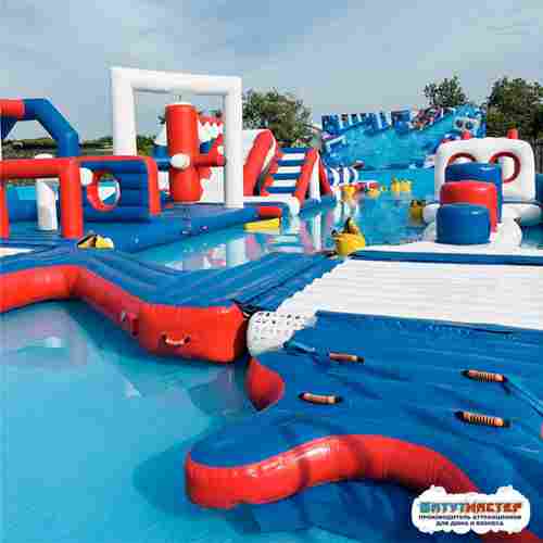 Надувной аквапарк на воде «Морской драйв» 25×12×3 м