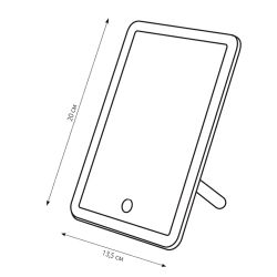 TLD-591 White-LED-80Lm-6000K-Dimmer Настольный светильник зеркало. 4W. Встроенный аккумулятор 3.7V-600mAh. Сенсорный выключатель. Диммер. Белый. ТМ Uniel