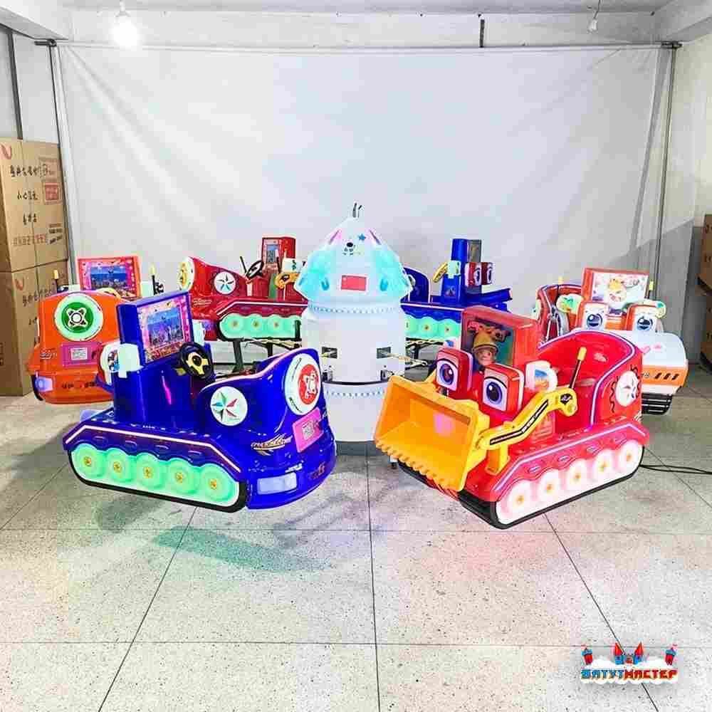 Электрическая Аттракцион карусель «Юный строитель», 3,6х3,3 м