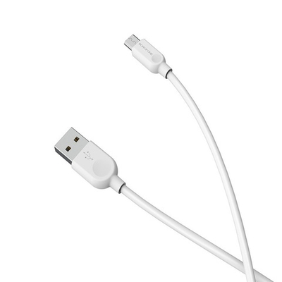 Кабель Borofone BX14 USB-microUSB 2.4A 1м PVC White