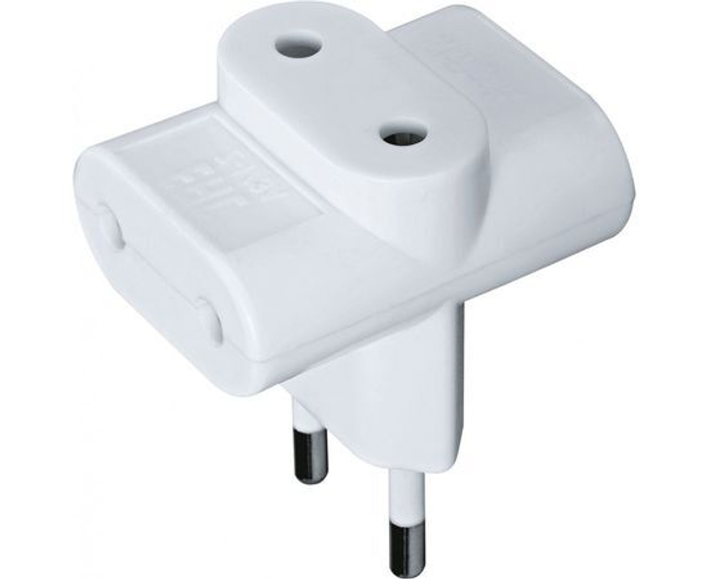 Разветвитель электрический (тройник) Navigator 3 розетки, 6А, Т-образный, белый NAD-FT-3X-WH 94 699