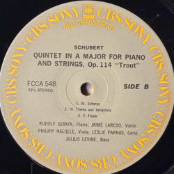 Виниловая пластинка Шуберт - Квинтет "Форель" LP