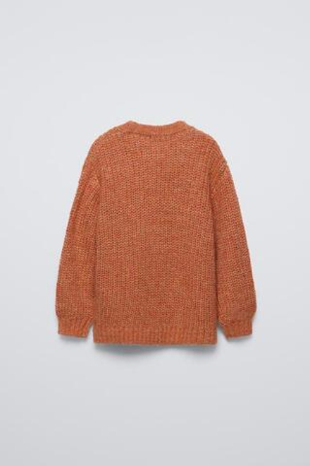 ZARA ТРИКОТАЖНЫЙ СВИТЕР, ОРАНЖЕВЫЙ