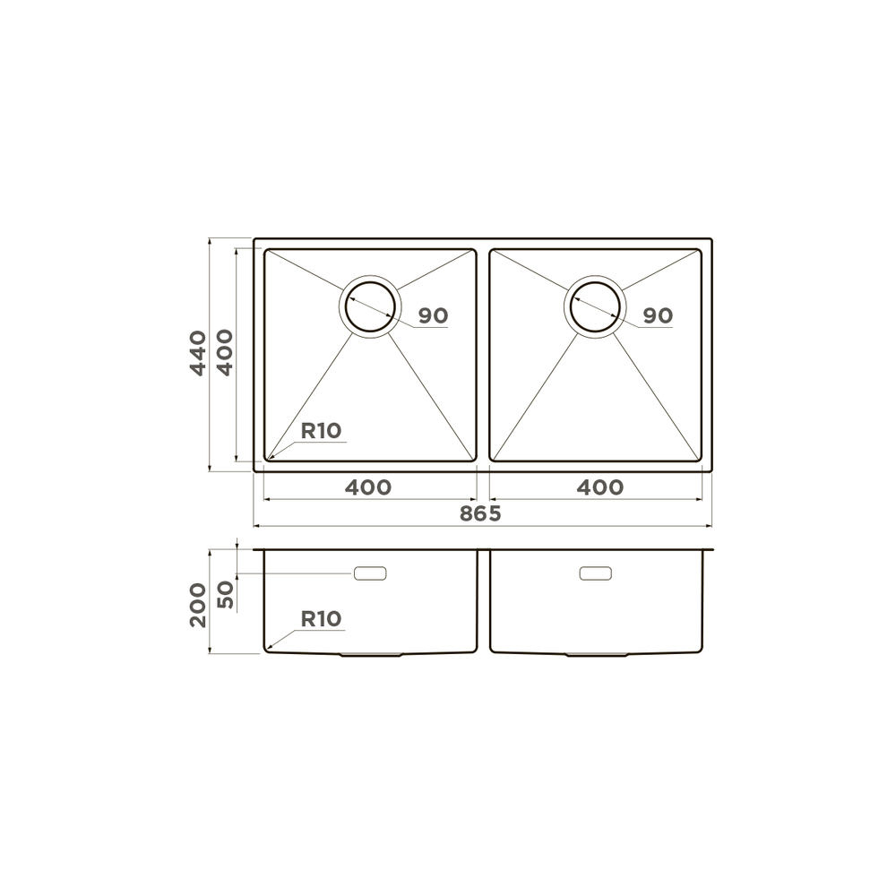 Мойка Omoikiri Taki 86-2-U/IF Side-GM нерж. сталь | Вороненая сталь