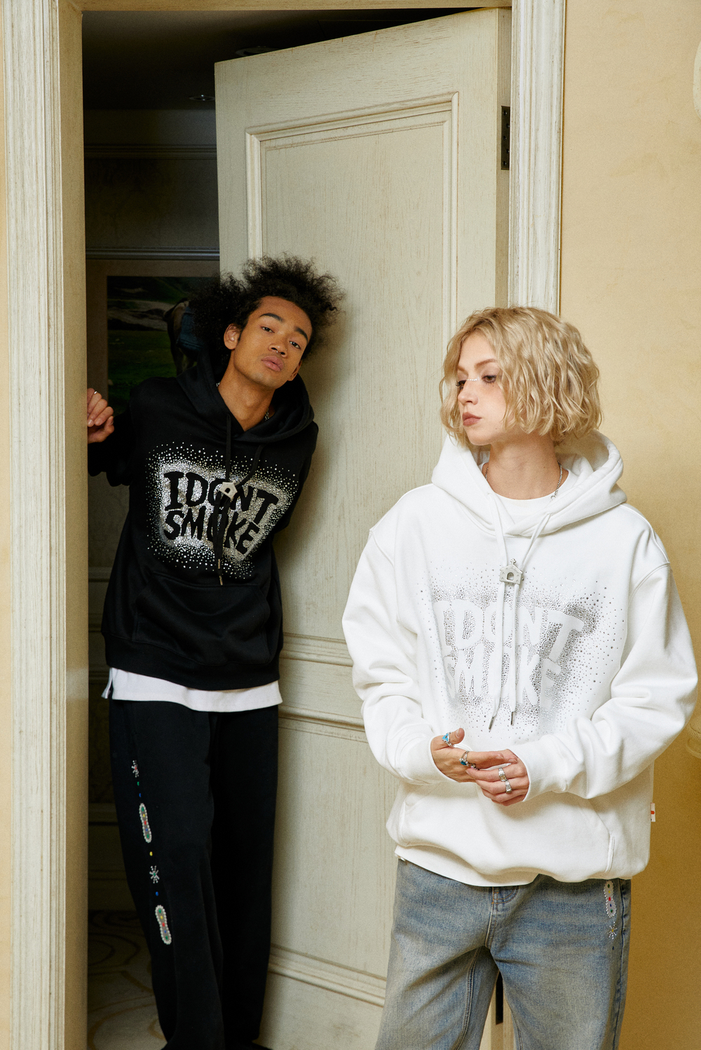 Худи DONSMOKE "Phantom Rhinestones" Oversized Hoodie