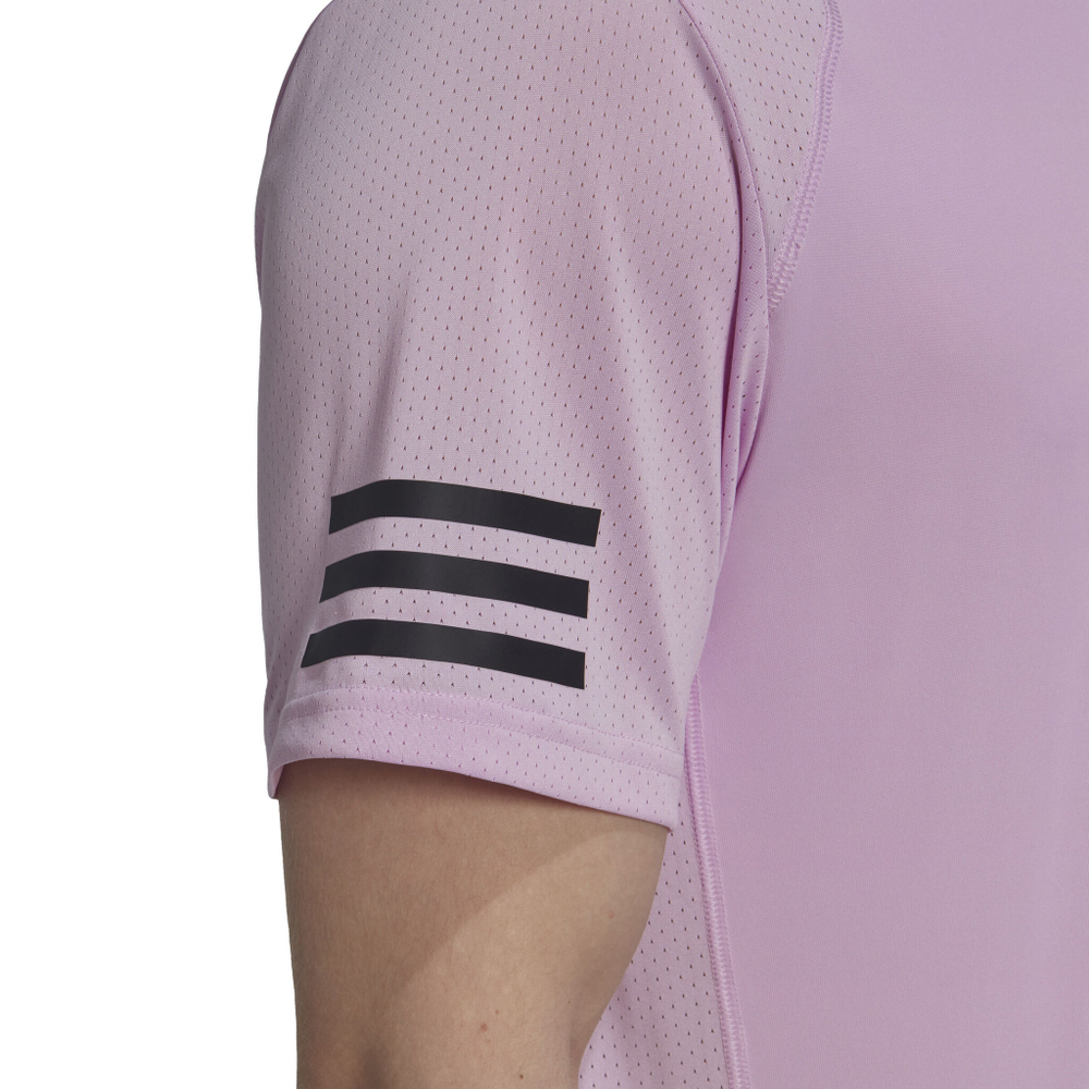 Мужское теннисное поло adidas Club 3 Stripes T-Shirt Men - Violet