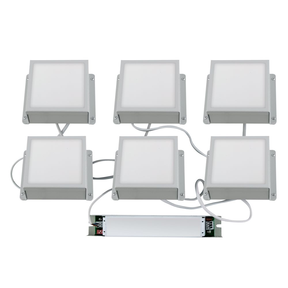 ULP-1010-42W-4000K IP54 GRILYATO OPAL WHITE KIT06 Светильники светодиодные потолочные встраиваемые. комплект из 6 штук. Белый свет 4000K. 4200Лм. Для ячеек 100x100мм. Корпус белый. В комплекте с и-п. ТМ Uniel