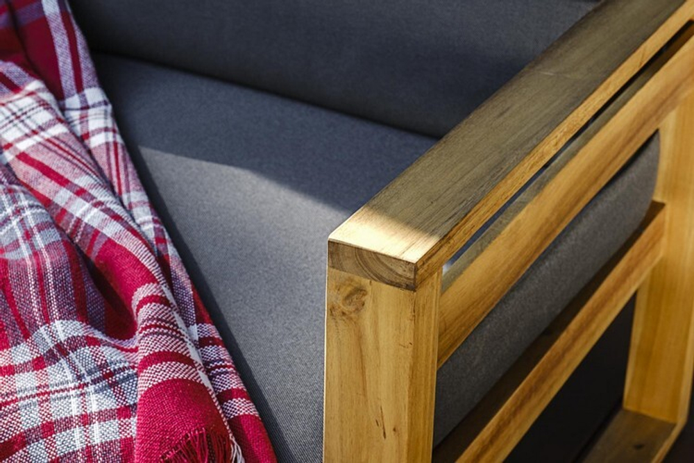 Диванный комплект из акации BOOKA с кофейным столом