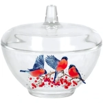 Сахарница стеклянная 250мл «Снегири» D1911/12