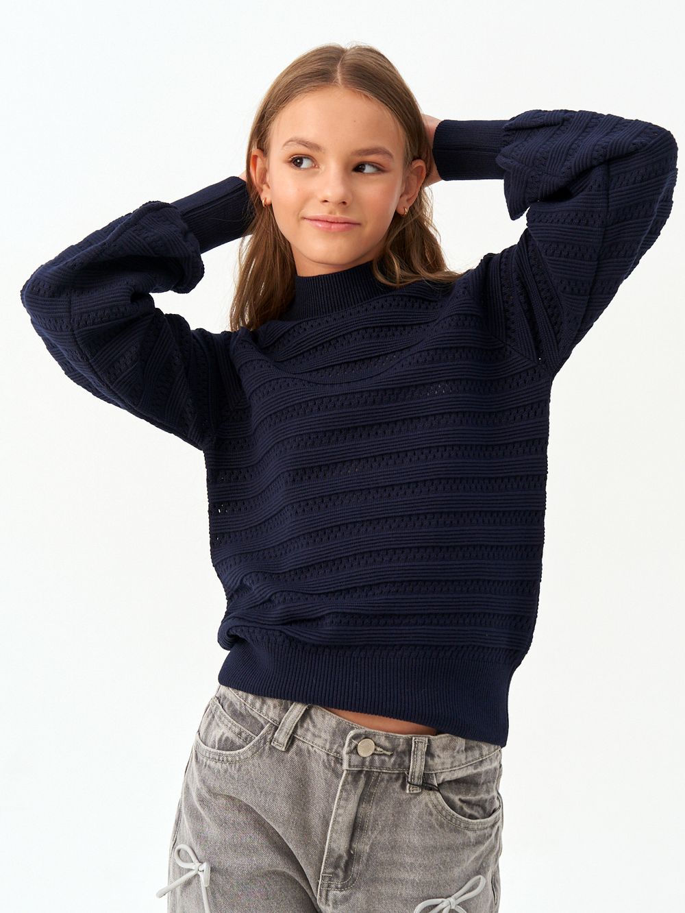Джемпер для девочки AT1215 синий