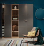 Дверь шкафа - MERÅKER/MERАKER  IKEA/ МЕРААКЕР ИКЕА, 50x229 см, серый