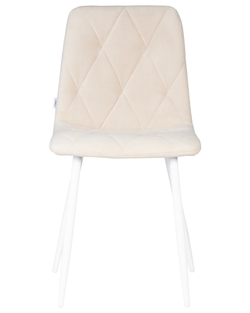 Стул обеденный DOBRIN CHILLY ROMBO, Бежевый Simple 44, основание белое