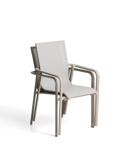 Уличный стул Canea из бежевого алюминия