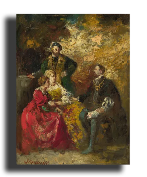 Репродукция  "Адольф Монтичелли - Светская беседа"