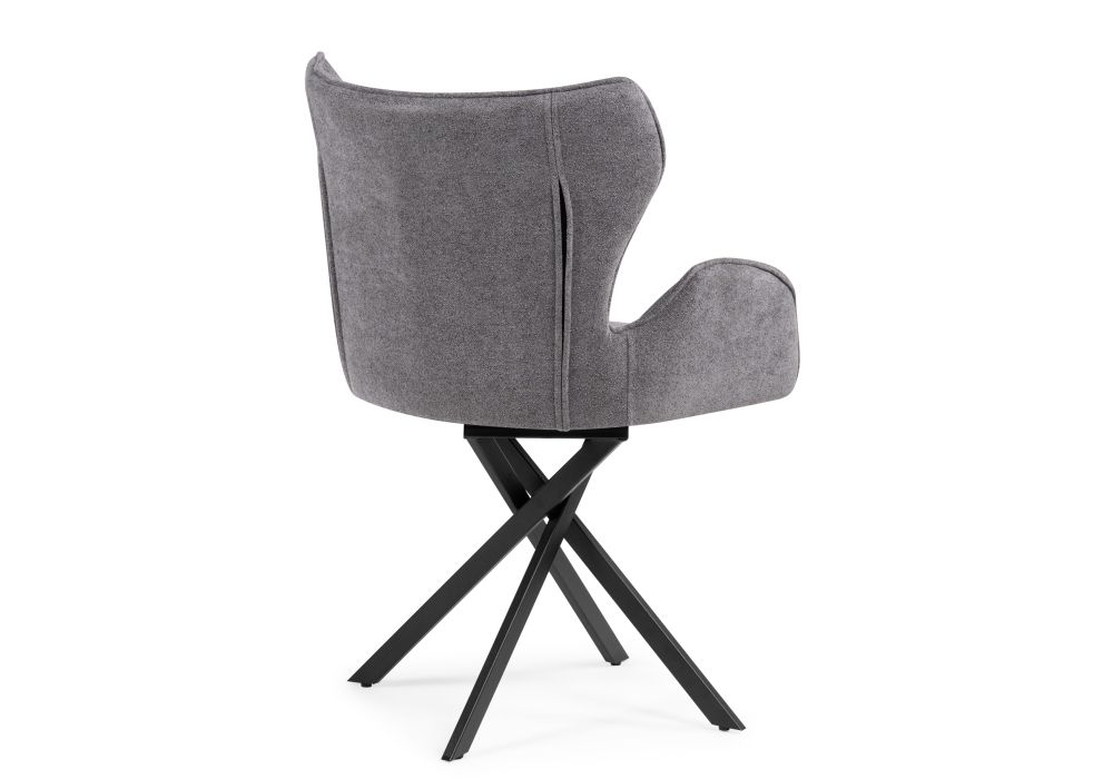 Стул на металлокаркасе Карлайл крутящийся серый / черный