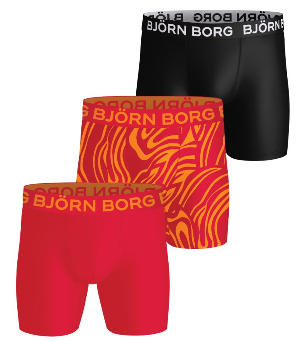 Мужские спортивные боксеры Björn Borg Sports Microfiber 3P - multicolor