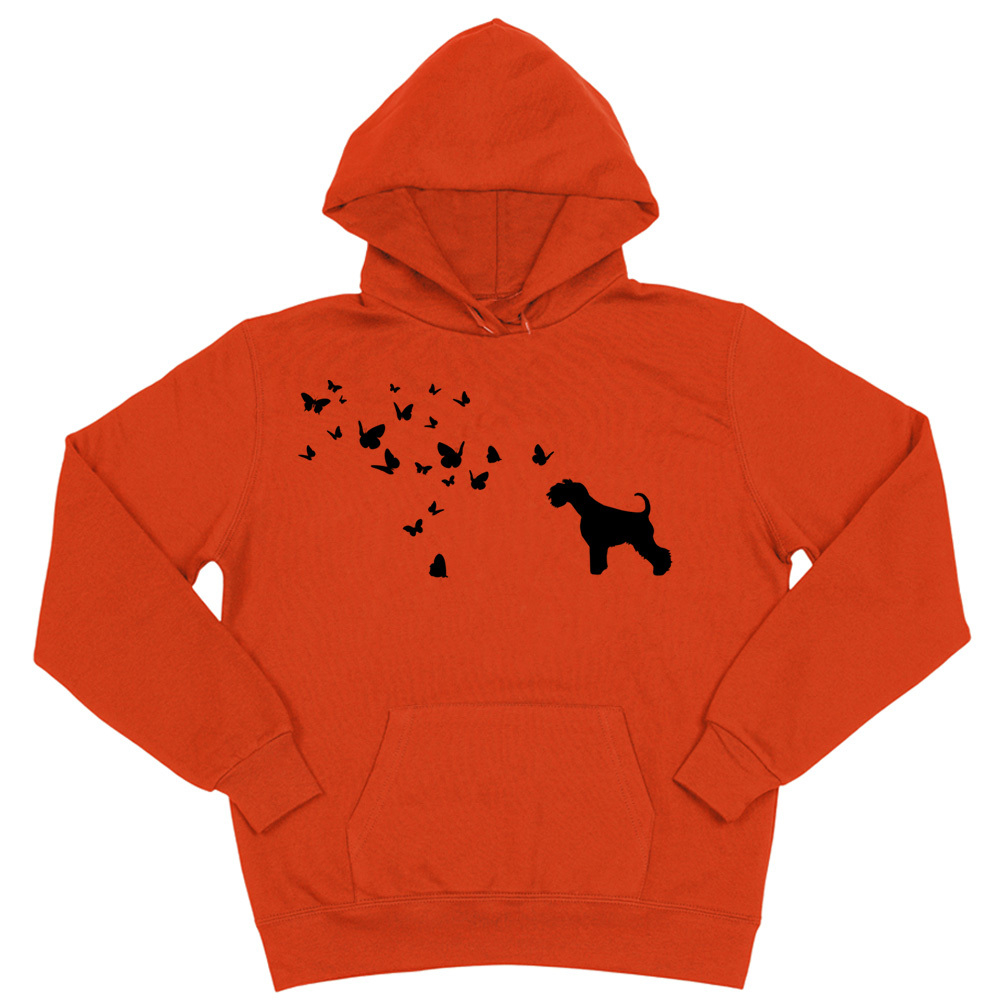 Толстовка "Шнауцер и бабочки"