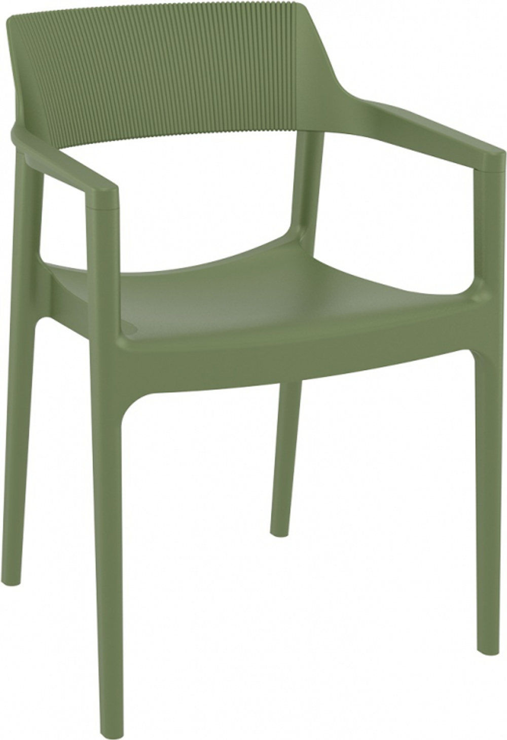 Кресло пластиковое Siesta Contract Tulum, оливковый