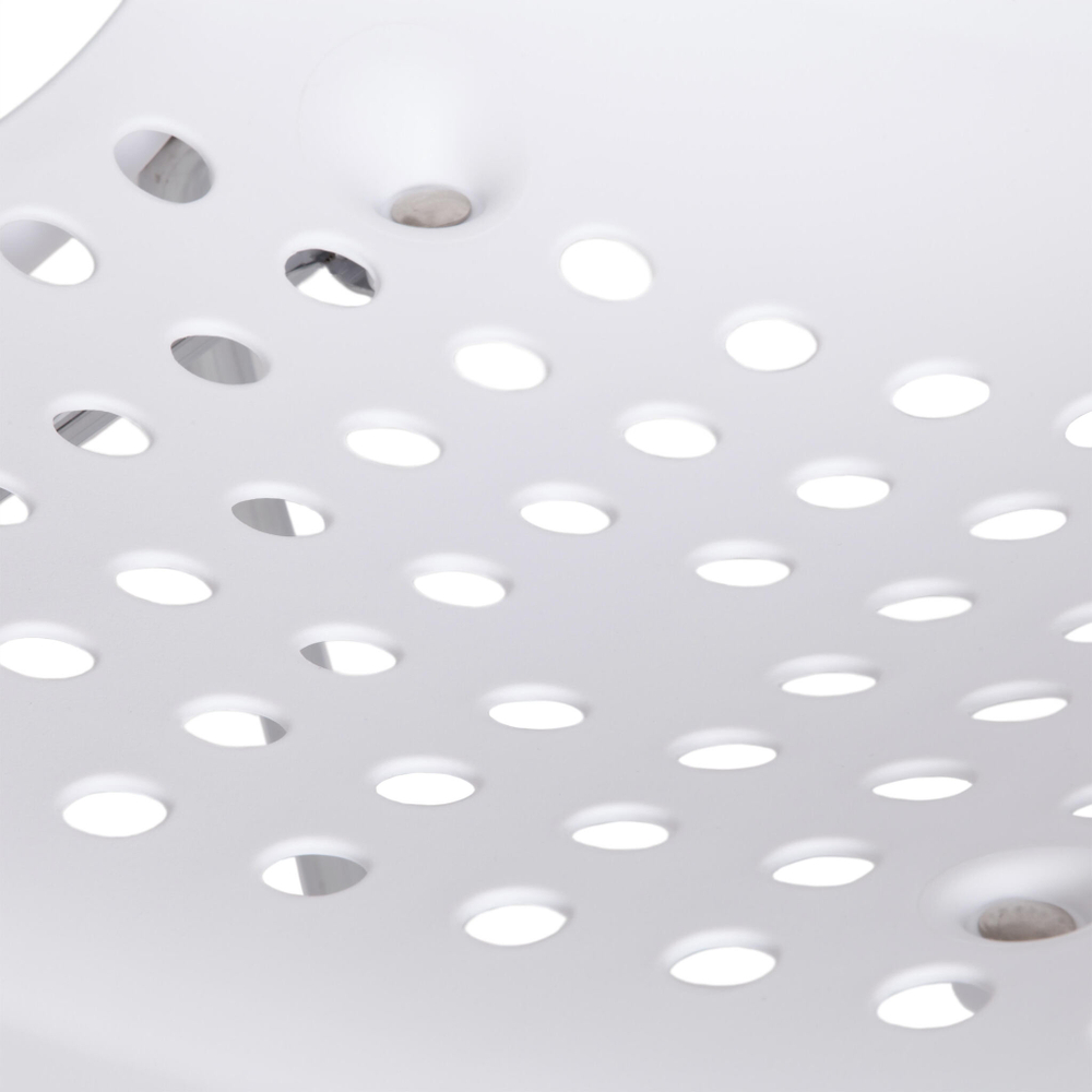 Стул SKALBERG (mod. C-084-A) металл/пластик, 46 х 56 х 79 см, White (белый) / Chrome (хром)