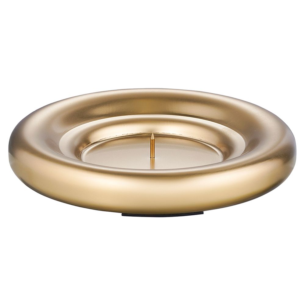 Подсвечник круглый с титановым покрытием из коллекции Edge, 12 см