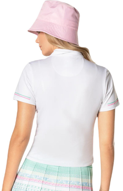 Женское поло Lucky in Love Deco in Love Retro Deco Polo - white
