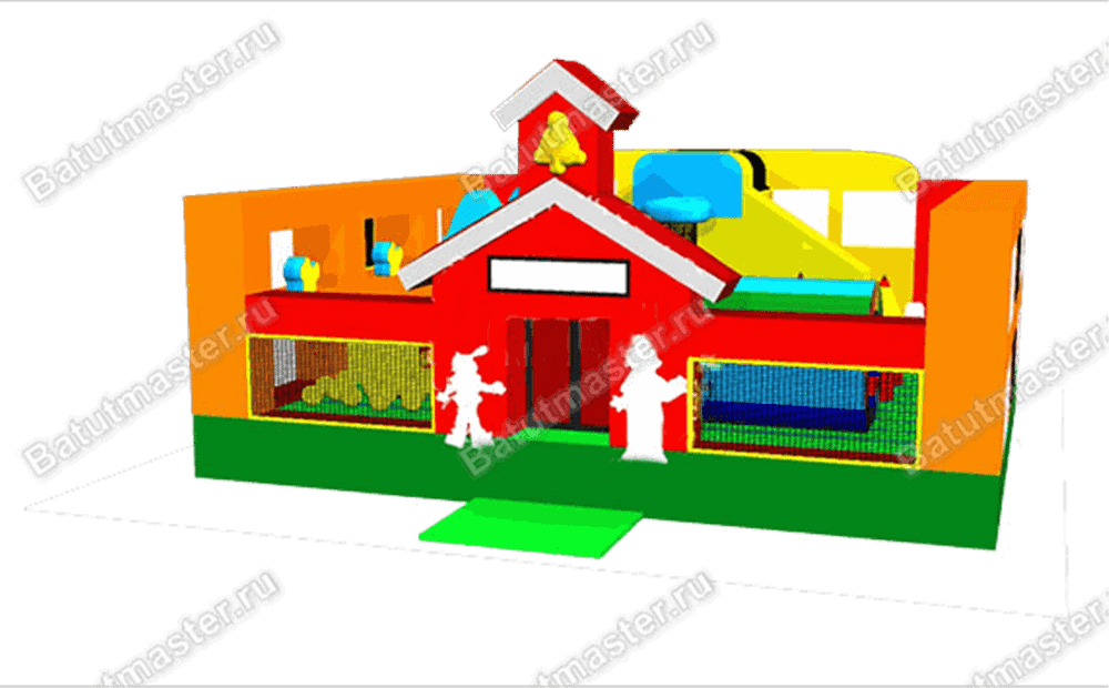 Надувной батут "Школьный автобус"