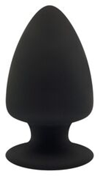 Черная анальная втулка Premium Silicone Plug M - 11 см.