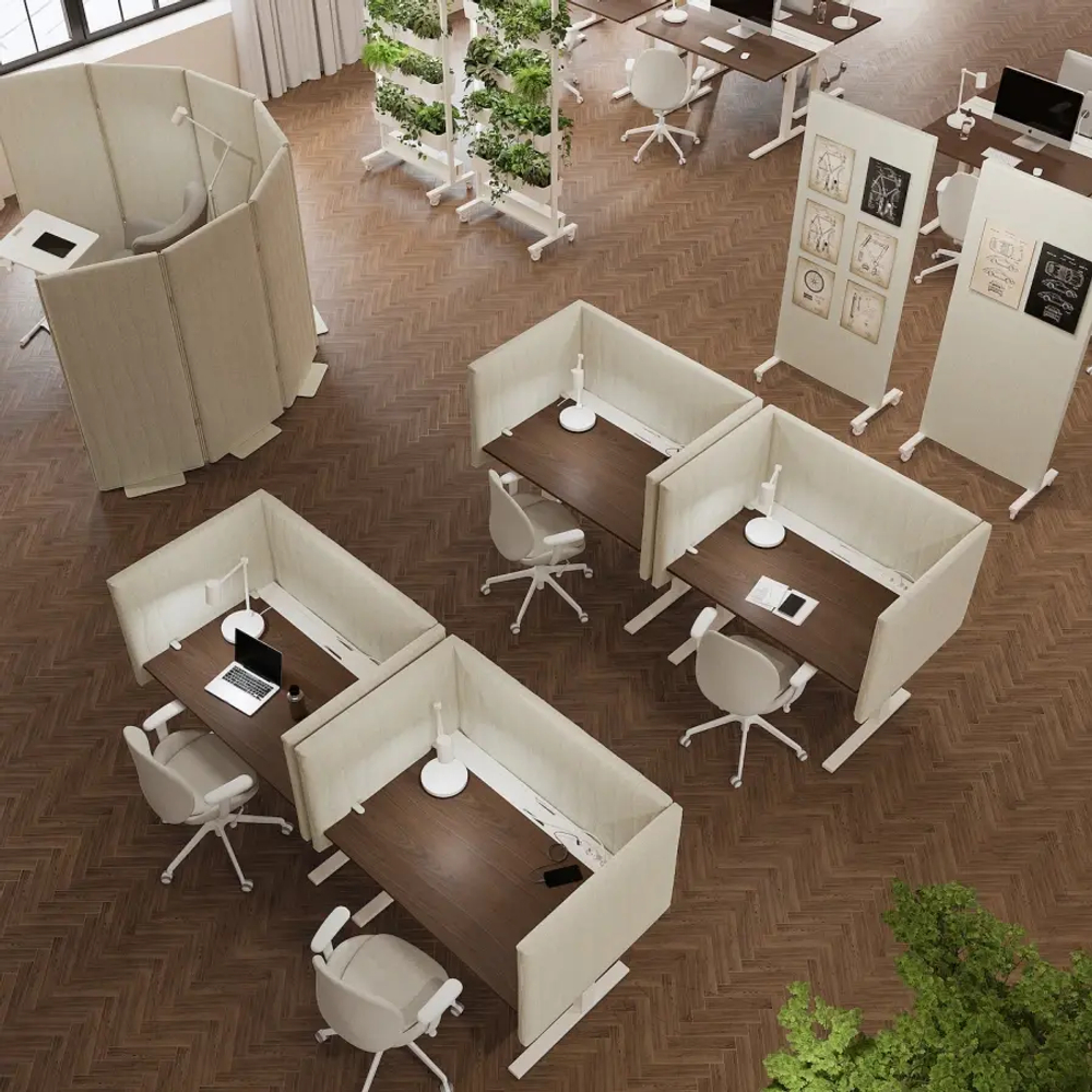 Письменный стол с регулировкой по высоте - IKEA MITTZON/МИТТЗОН ИКЕА, 120х80х65-85 см, белый/коричневый