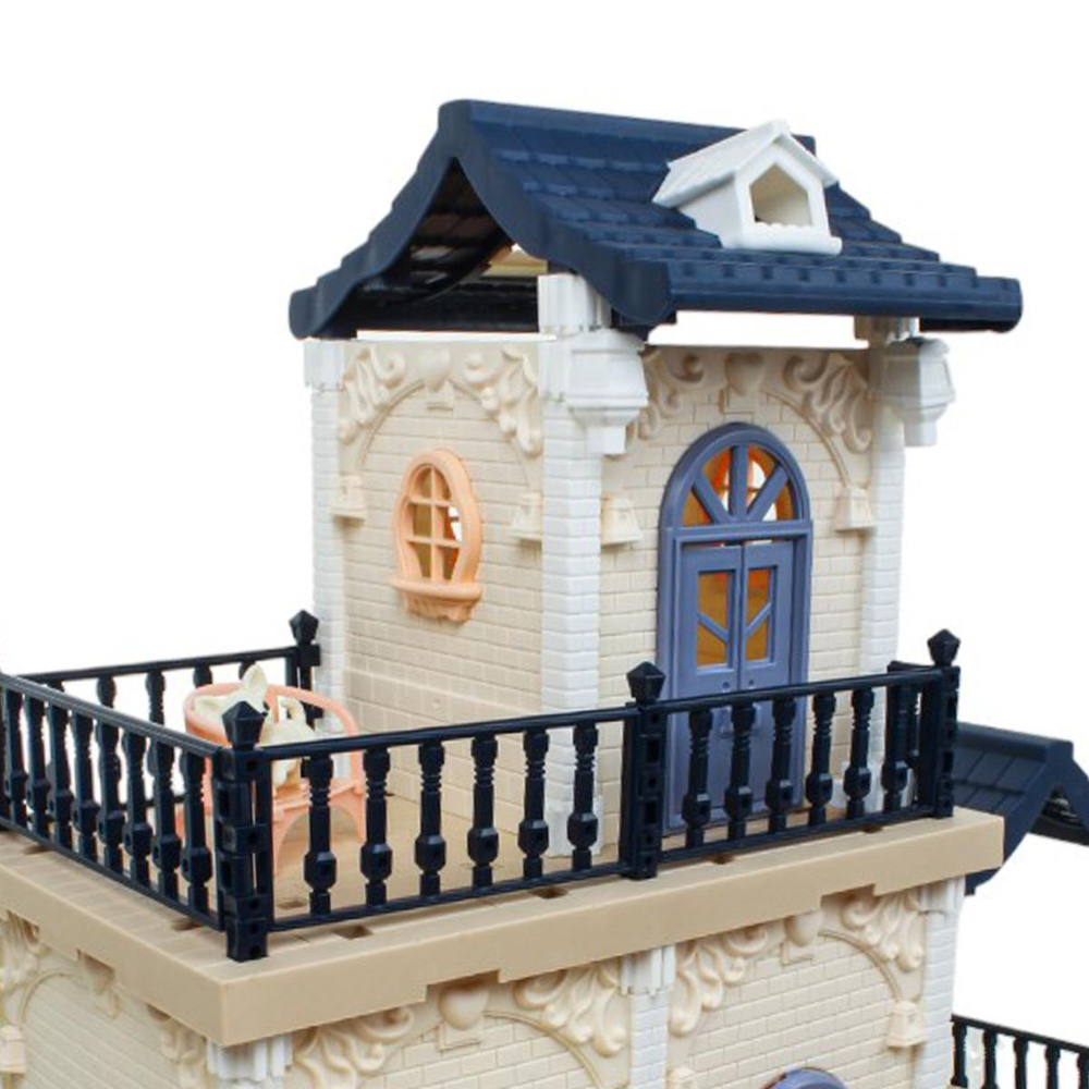 Игрушечный дом для куклы с мебелью и фигурками кор 686-008