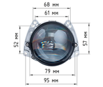 Билед модули Aozoom A19, 3.0 дюйма, 5500K, 58W/50W, крепление 3R и съемное гаечное (комплект, 2шт)
