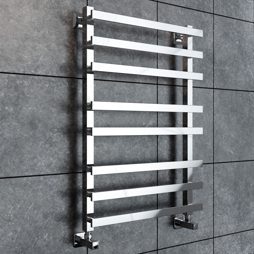 Полотенцесушитель водяной хром Keerol LP1 800x500, вент. углов. 3/4"х1/2" г/ш (пара)