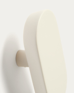 Набор из 2 вешалок Arely из бука с бежевым лаковым покрытием, 6,5 см/10 см